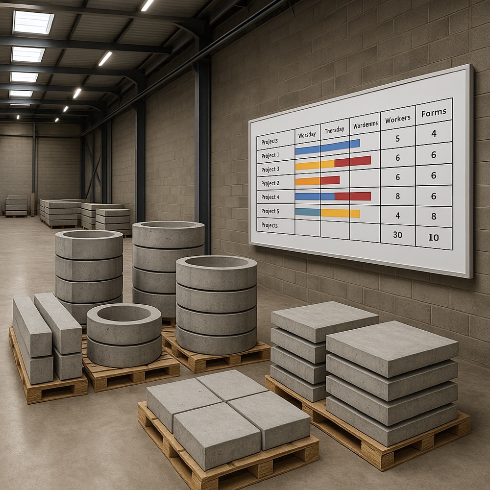 Optimization of hall space usage and available molds