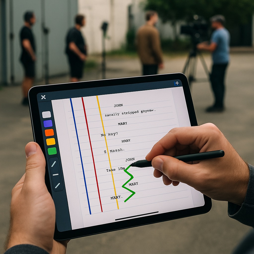 The film crew needed a tool to work with the current script version directly on set.