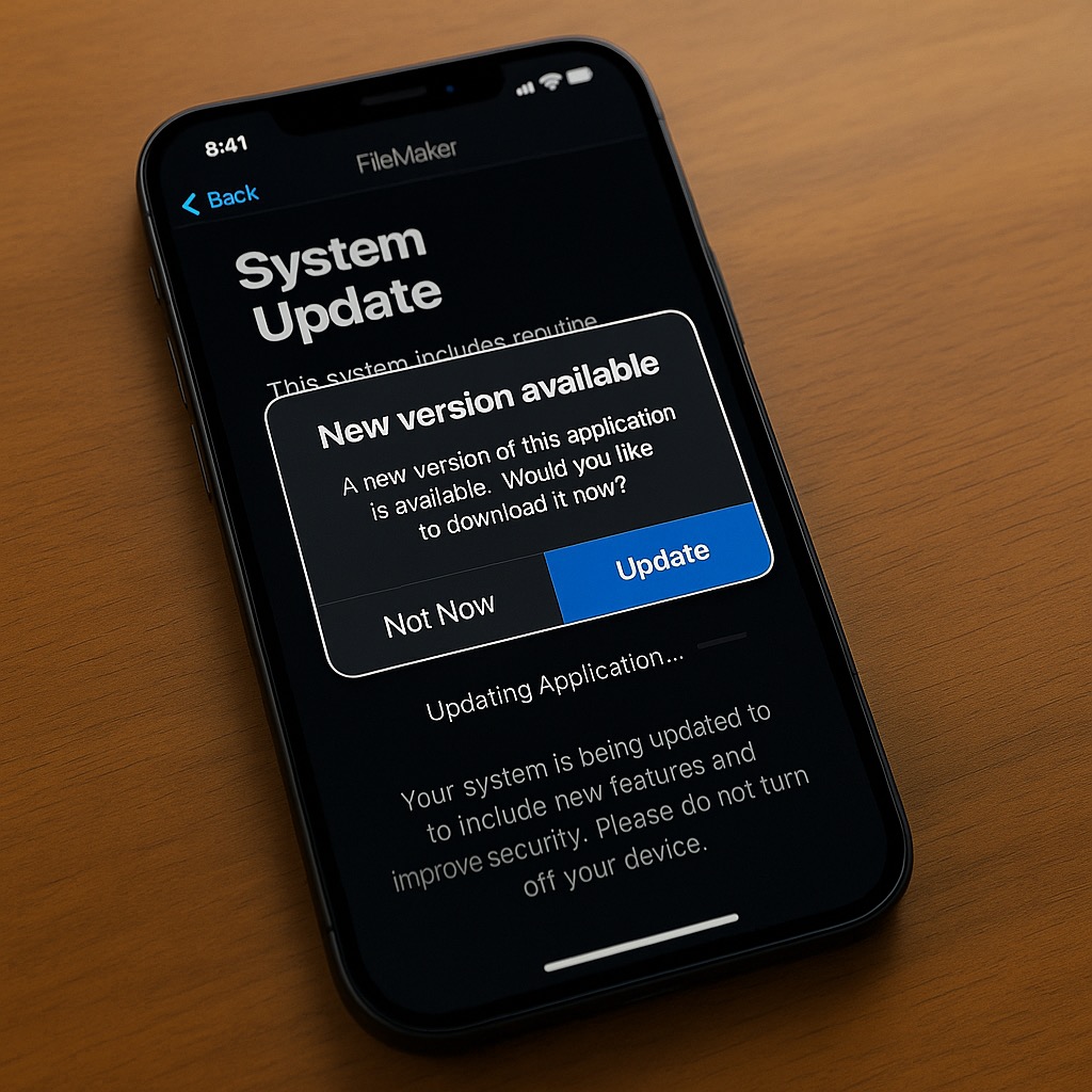 Customer needed a way to instantly distribute new FileMaker app versions to users in the field.