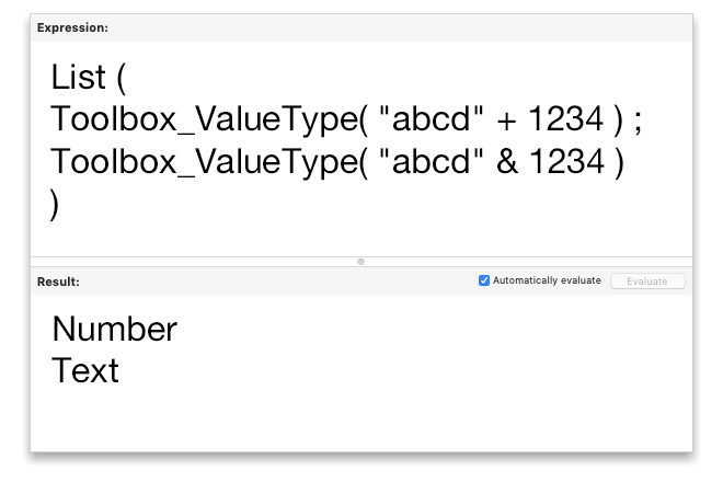 Get the Type of a FileMaker Variable
