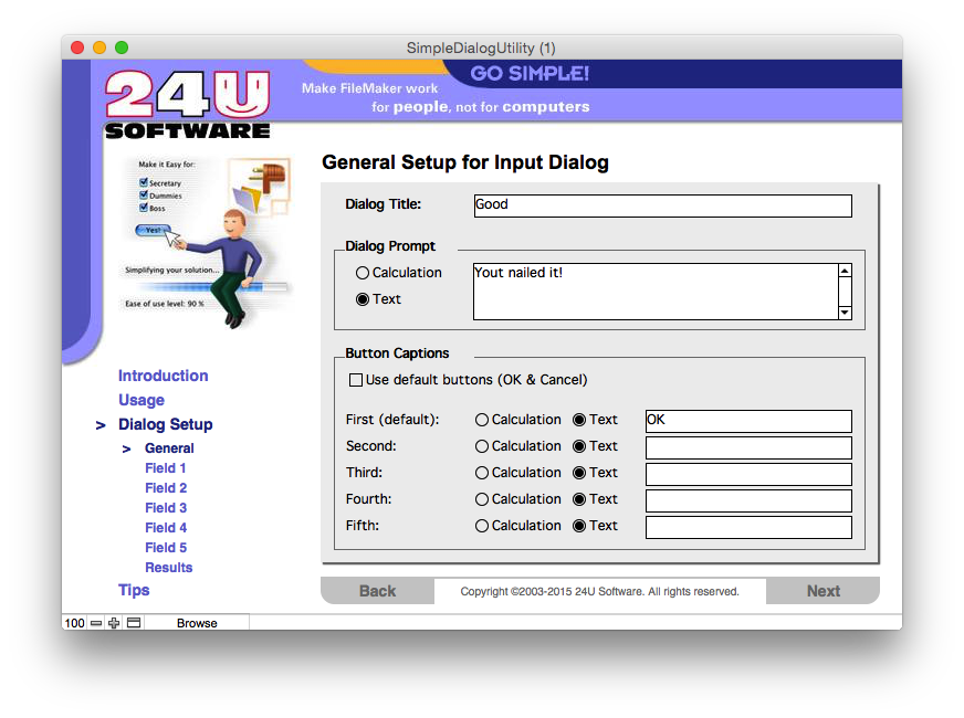 24U releases 24U SimpleDialog Plug-In 6.0 for the FileMaker 17 Platform Image